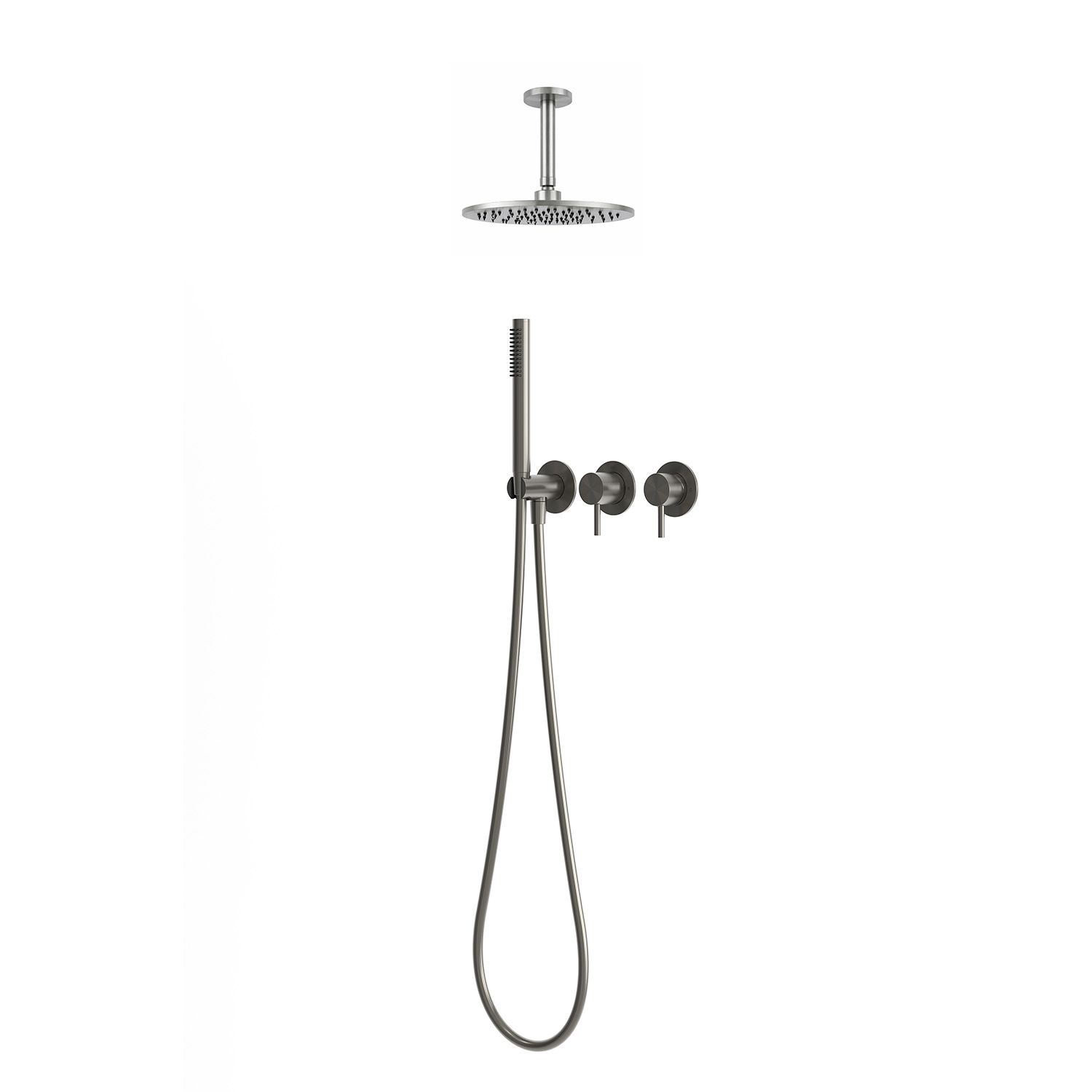 Sined kit doccia soffitto acqua fredda 25 cm canna fucile