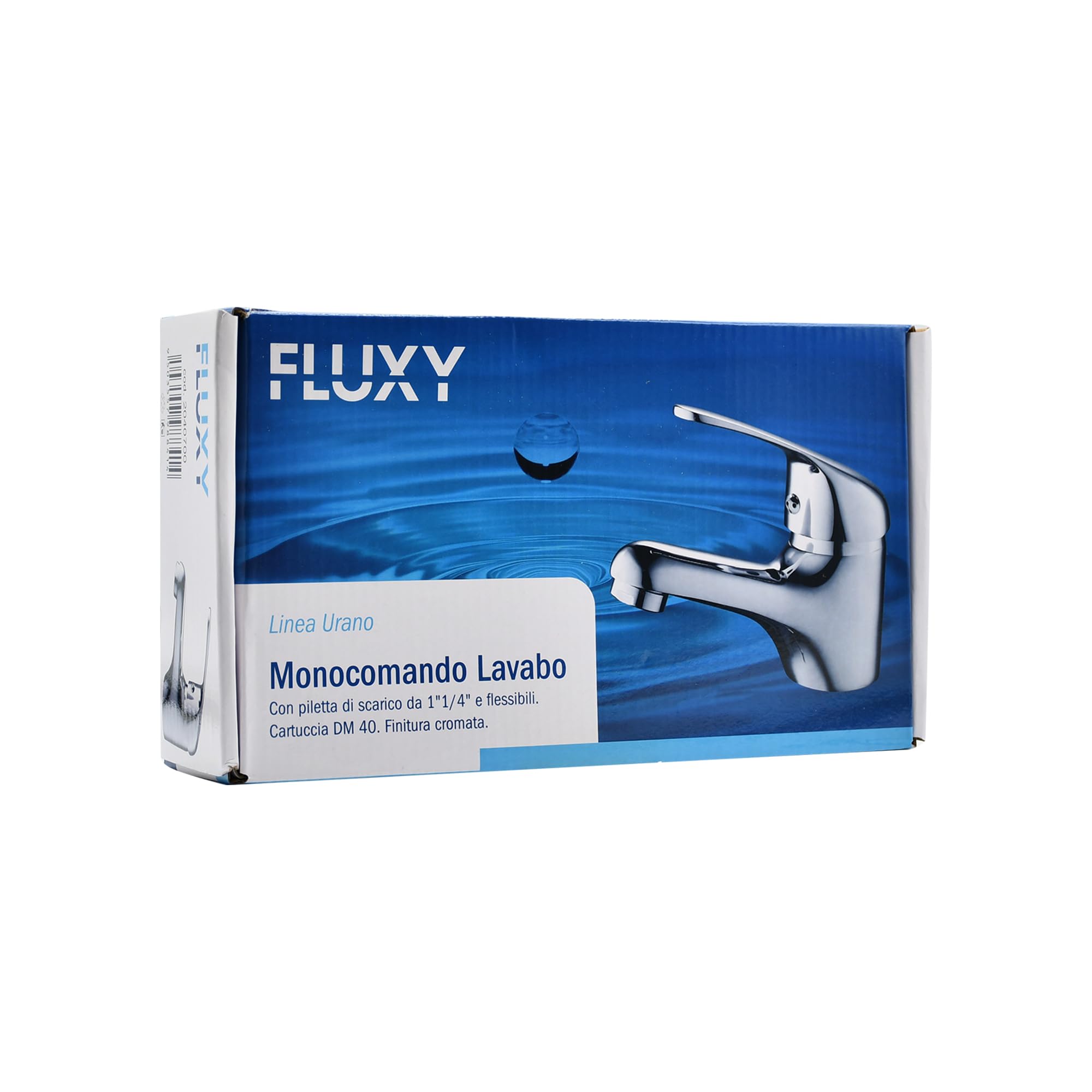 Fluxy Urano rubinetto lavabo cromato con piletta