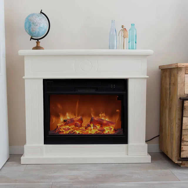 Sined Lipari XXL camino elettrico bianco 1500W