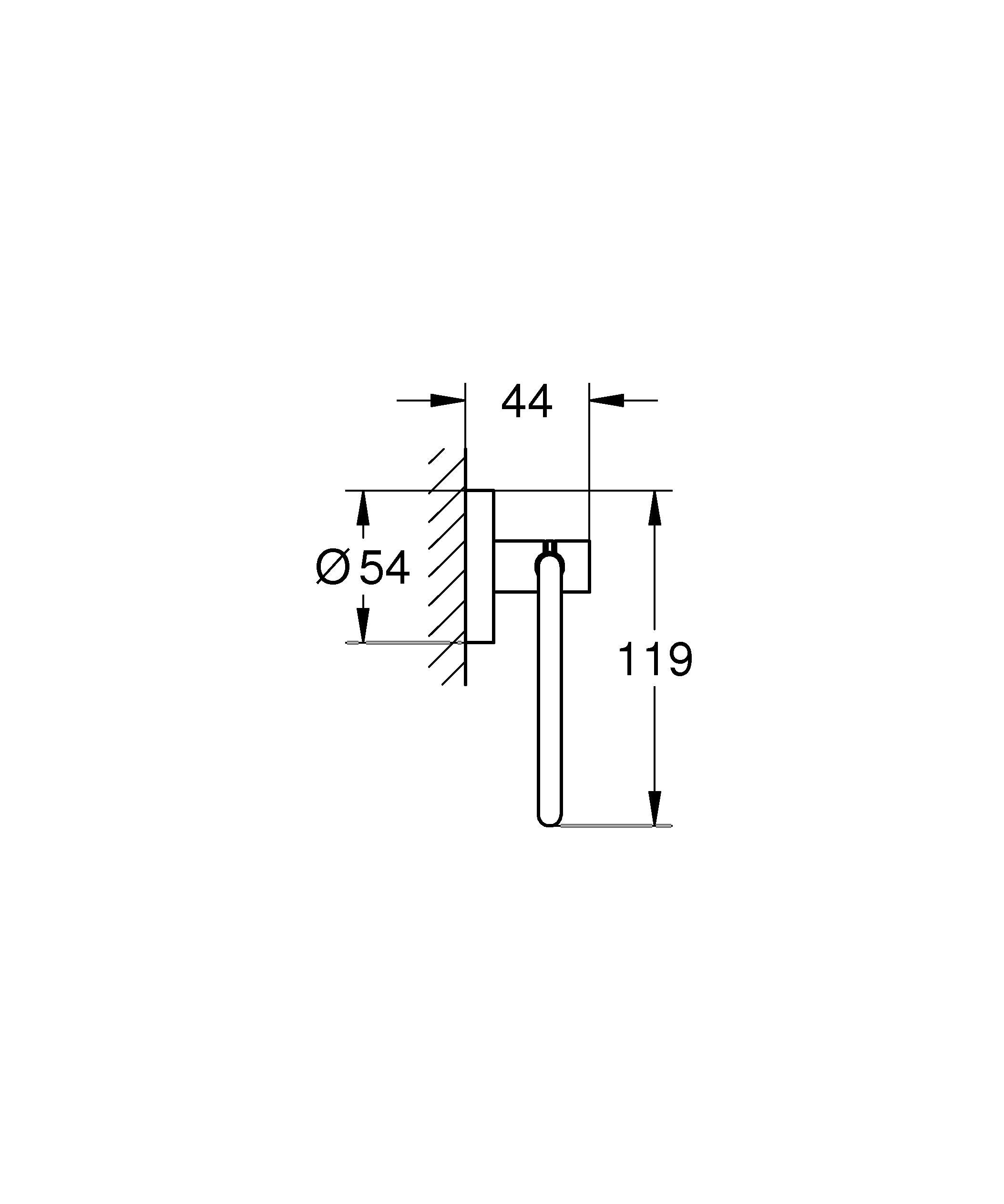 GROHE Start 412002430 Portarotolo Nero Opaco Senza Coperchio