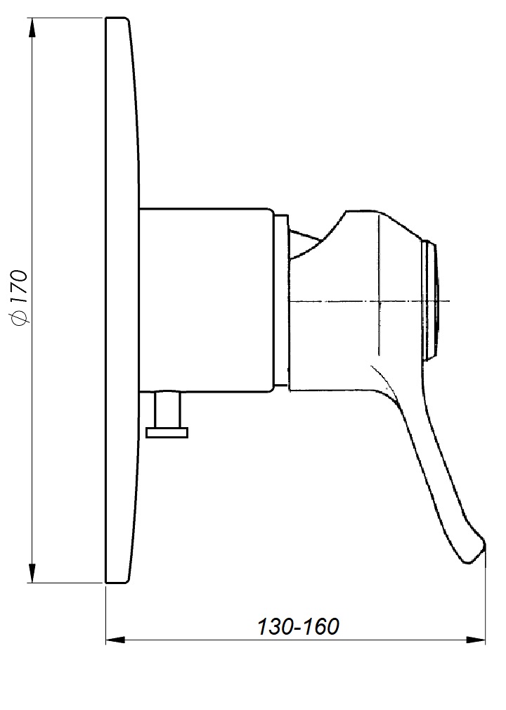 Schmiedl Diagonal 54 miscelatore incasso vasca/doccia