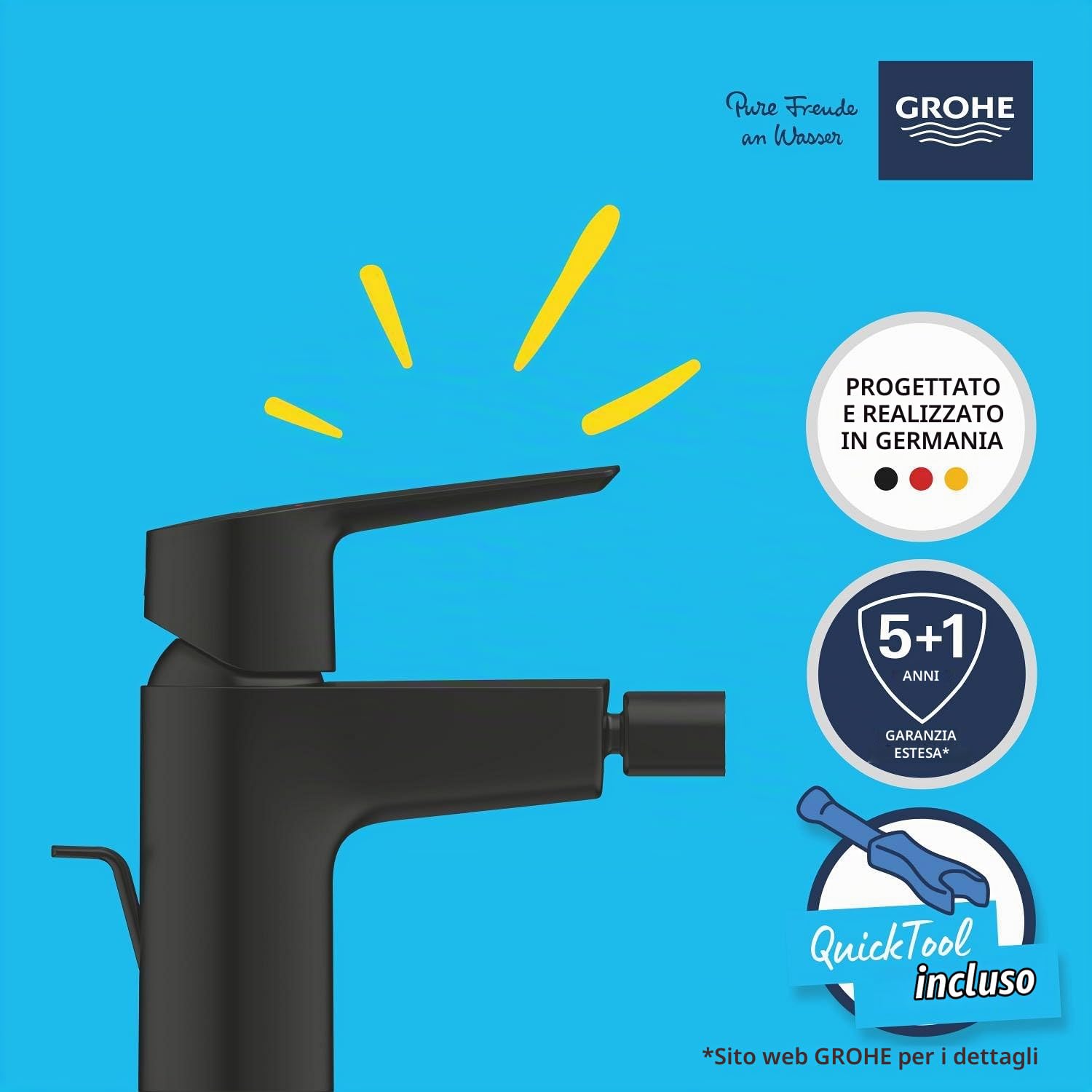 Grohe Start 325602432 miscelatore bidet nero opaco