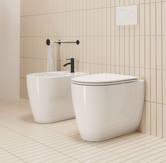 Scarabeo Moon Clean Flush vaso sospeso 50x36 ceramica