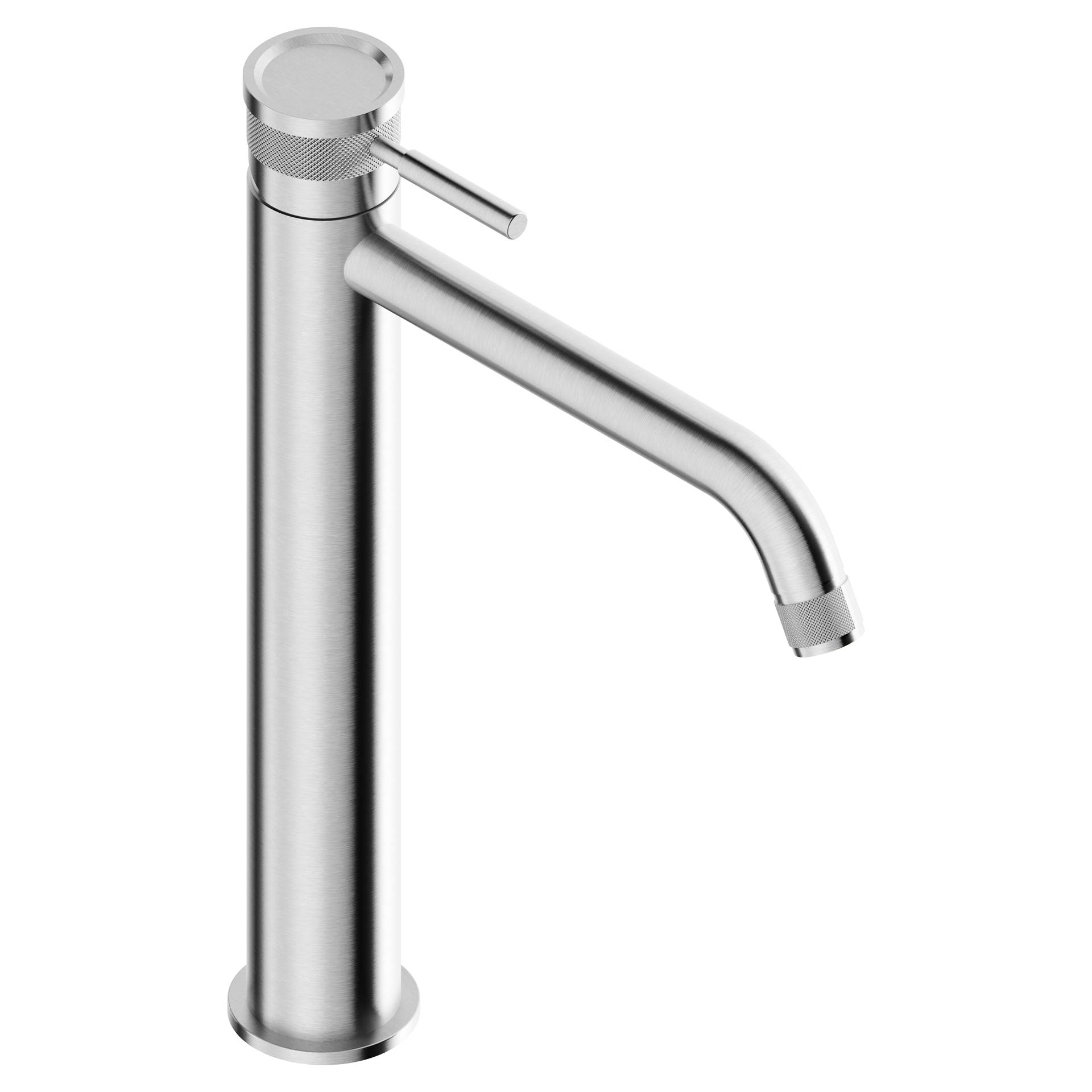 Tubico Volga miscelatore lavabo alto inox bocca 17 cm