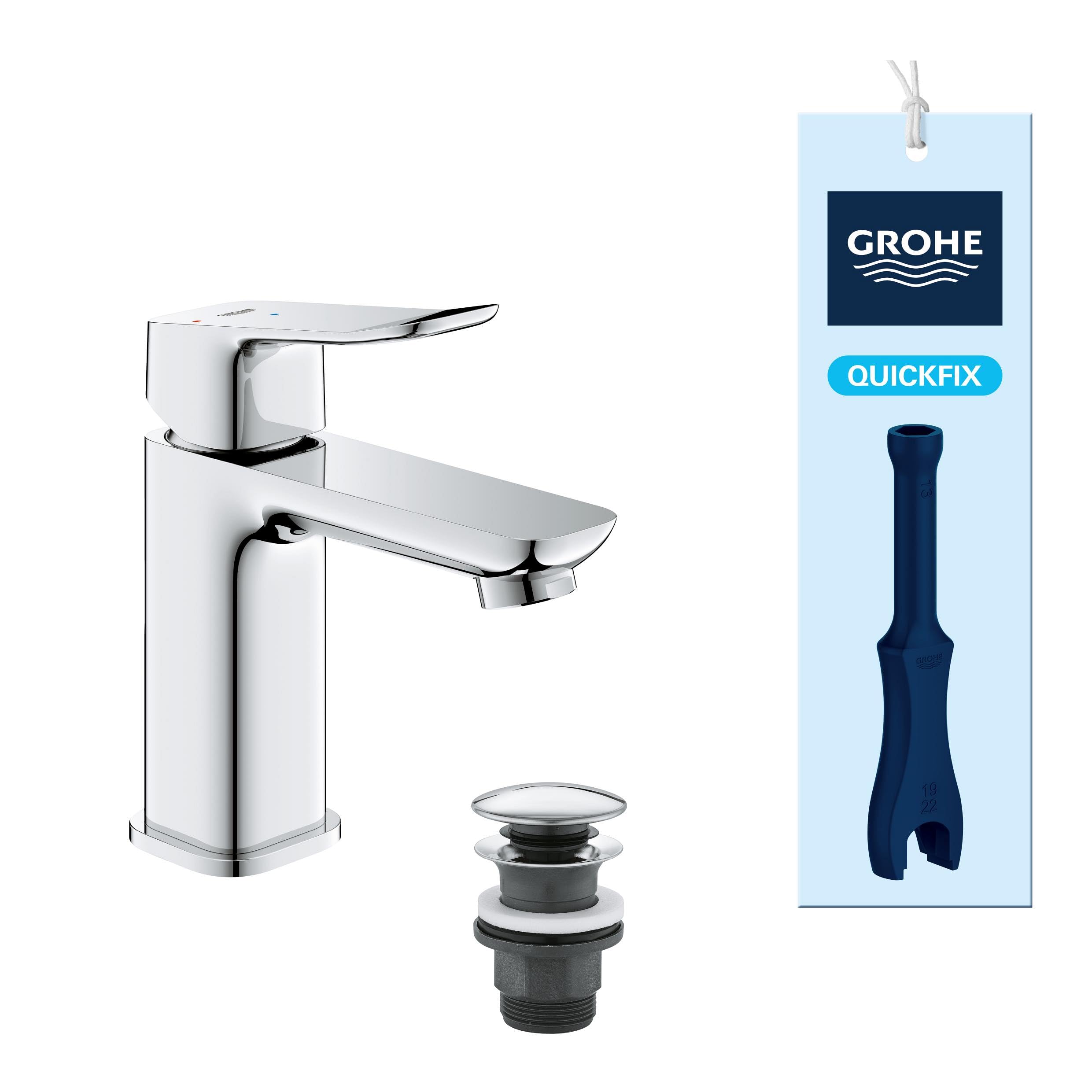 GROHE Dice miscelatore lavabo taglia S cromo scarico push-open