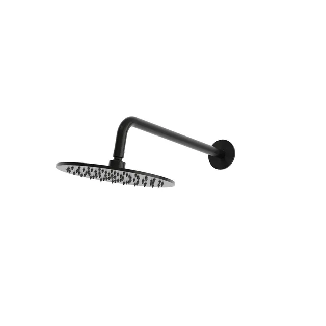 Sined Levante 25 kit soffione a parete nero 25 cm inox 316L
