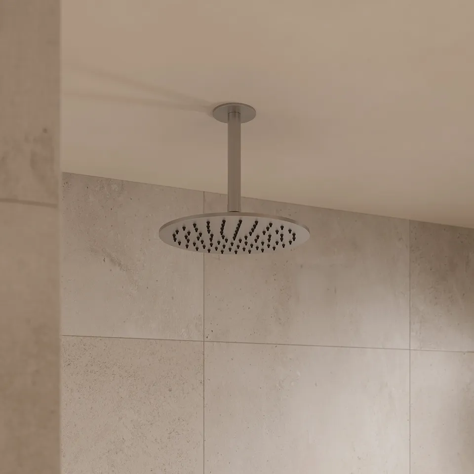 Sined KIT-SOFFITTO-SOFFIONE-LEVANTE-CORTO-25-INOX 25 cm