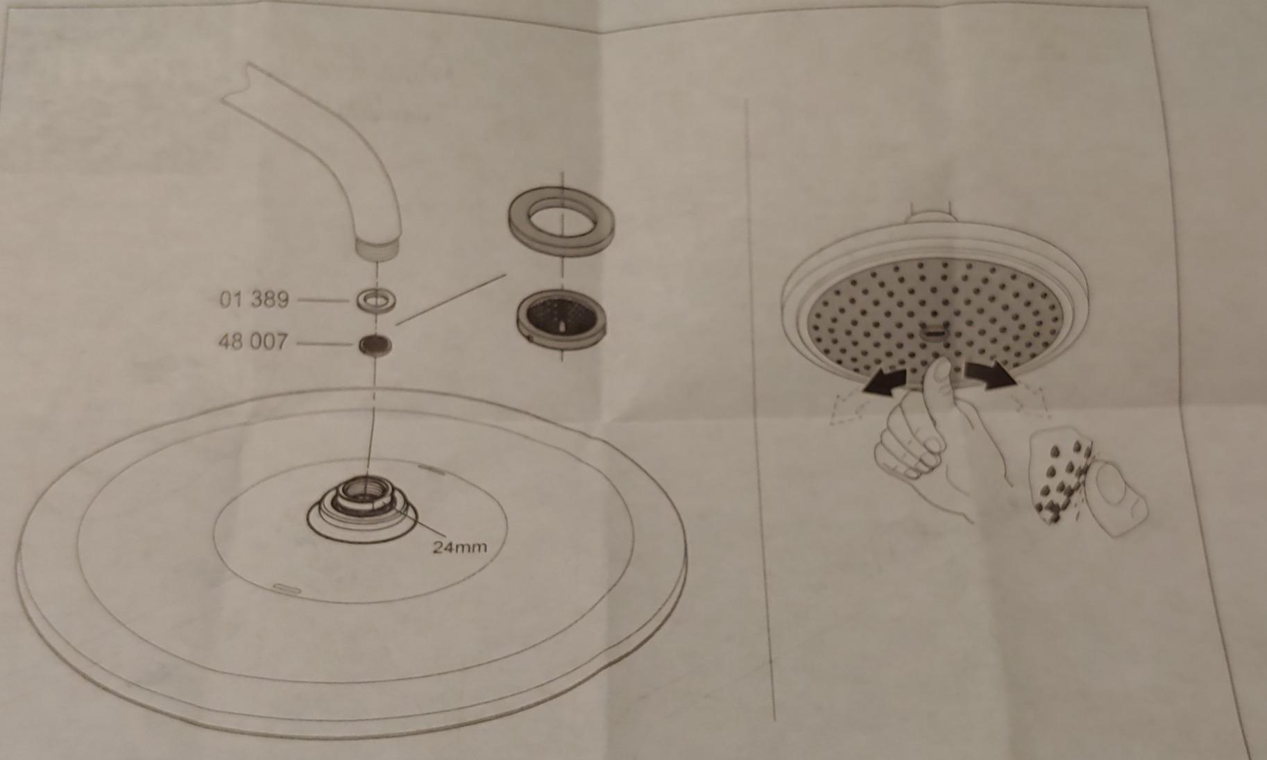 GROHE Rainshower Mono 310 soffione doccia tondo a parete EcoJoy