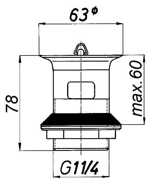 Schmiedl GS1044 piletta lavabo 1 1/4 con tappo