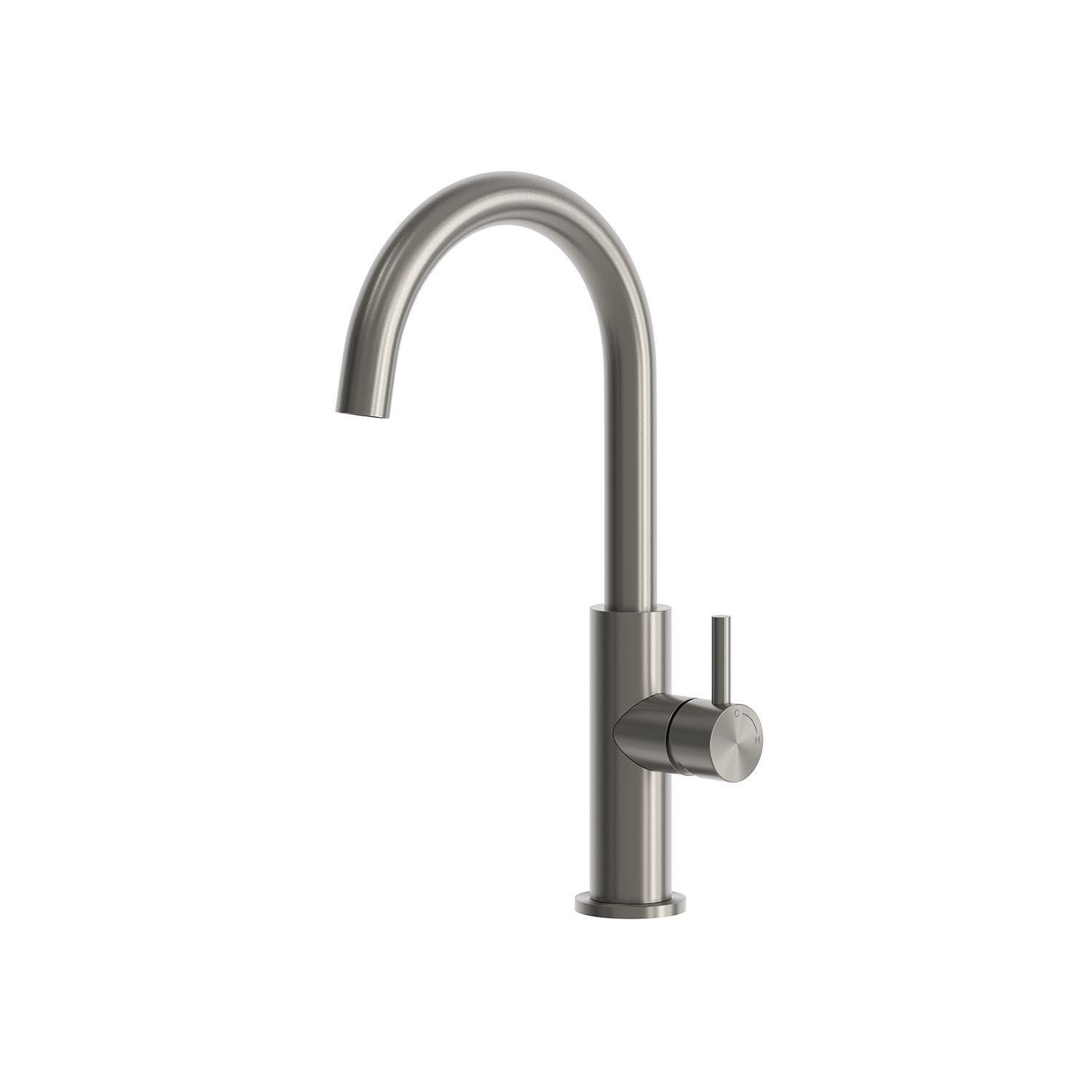 Sined Levante Alto Miscelatore Cucina Canna Fucile Inox