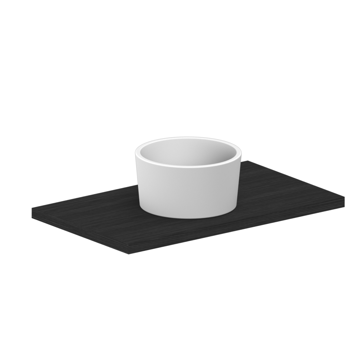 Scarabeo Bucket 42 H22 lavabo appoggio tondo ceramica bianca
