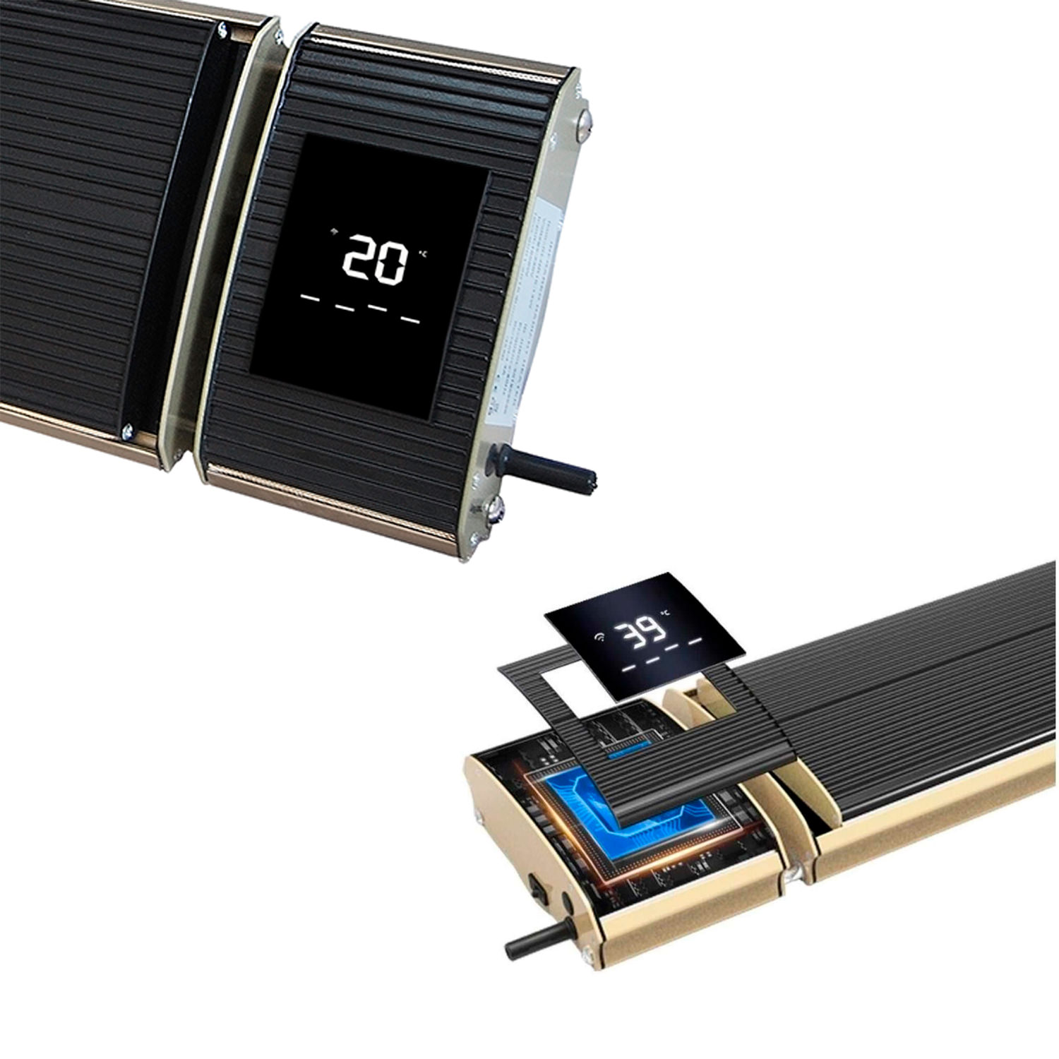 Sined Infrarossi 2400 stufa elettrica wifi nera 2400W