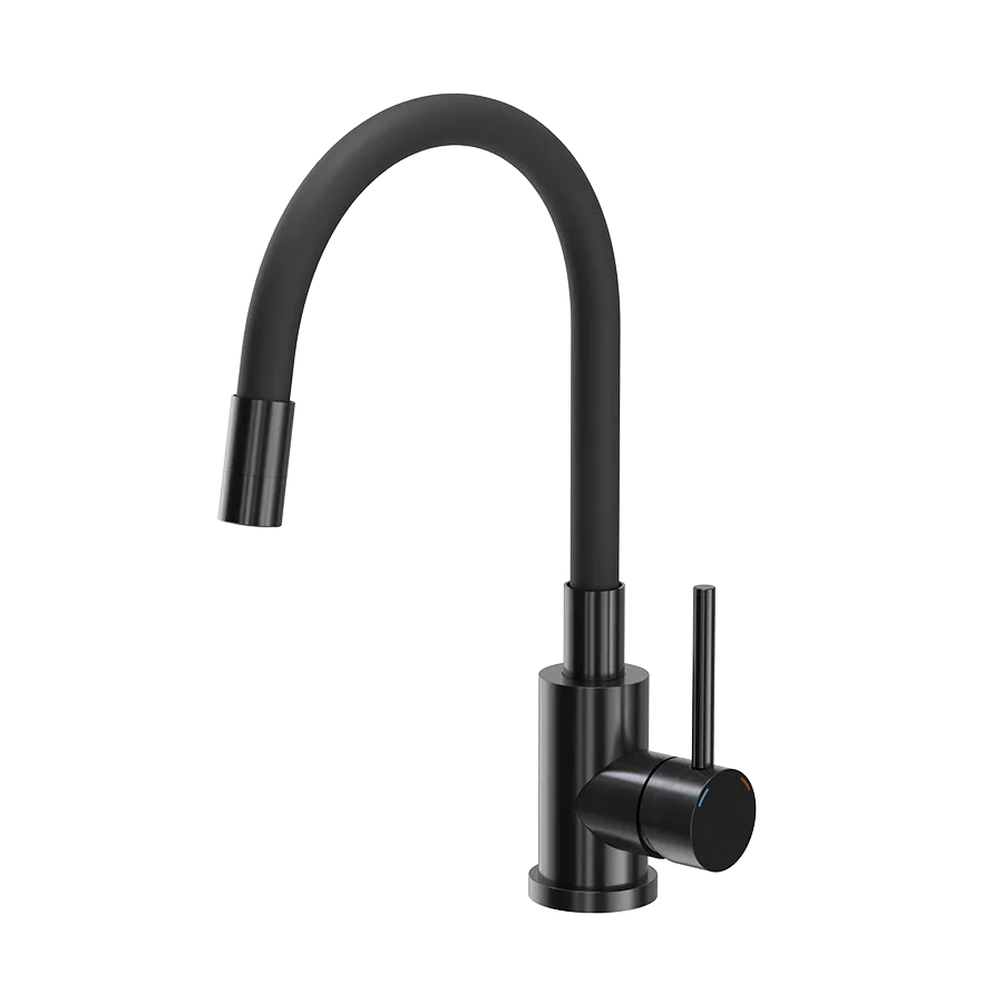 Tubico Kitchen River miscelatore cucina nero canna flessibile