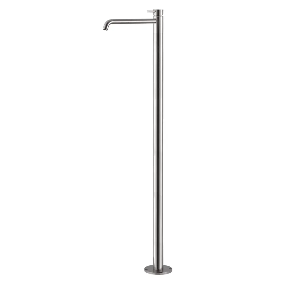 Tubico Nilo miscelatore lavabo freestanding pavimento inox