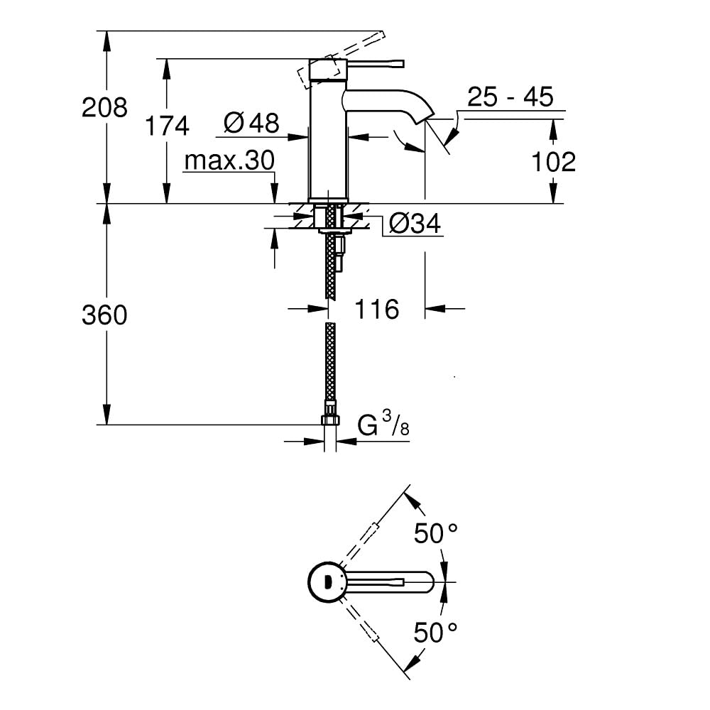 Grohe Essence New 23590001 miscelatore lavabo S cromo