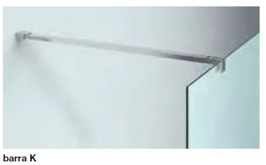 Vismaravetro Barra Irrigidimento K 100 cm ricambio bianco