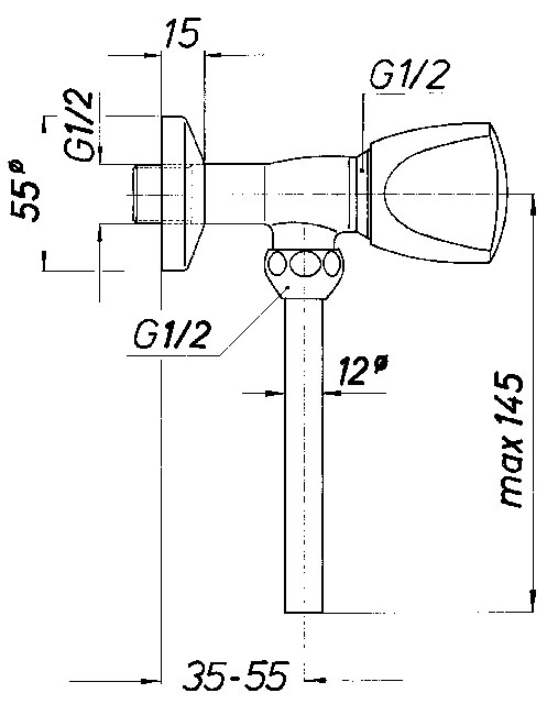 Schmiedl GS1105 flussometro orinatoio 1/2 incasso