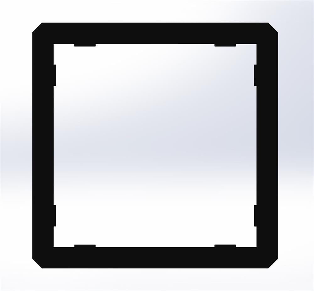 Vismaravetro Tubolare 25x25 Portasalviette Argento