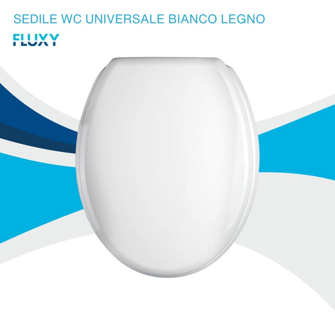 Fluxy sedile WC bianco soft closing 38x44 cm MDF