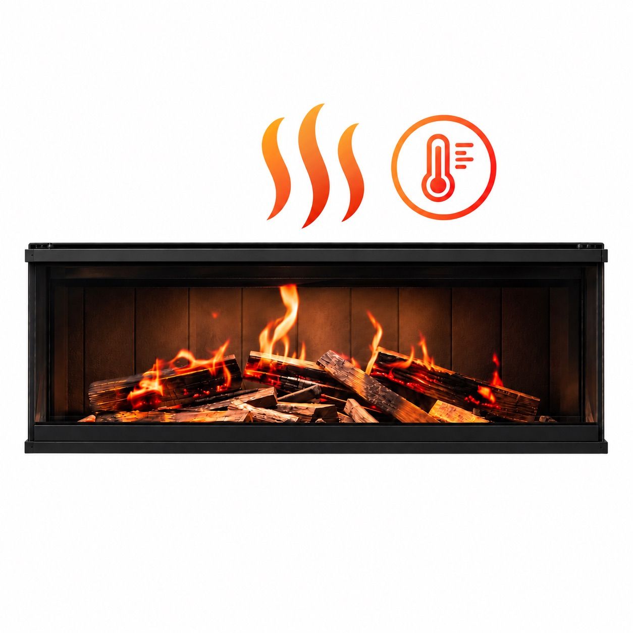 Sined Plose 125 Heating caminetto olografico con riscaldamento