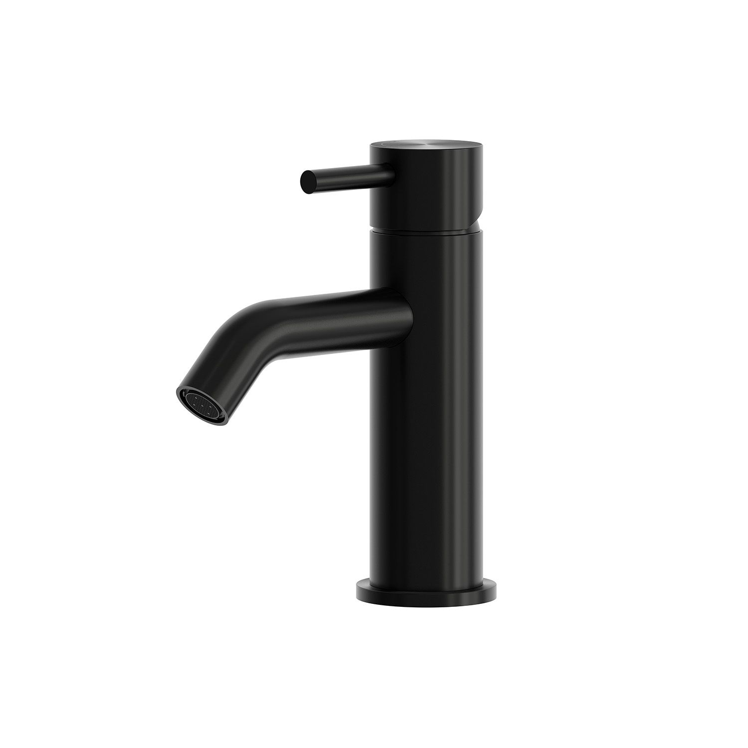 Sined Levante Basso Rubinetto Lavabo Nero Acciaio 17 cm