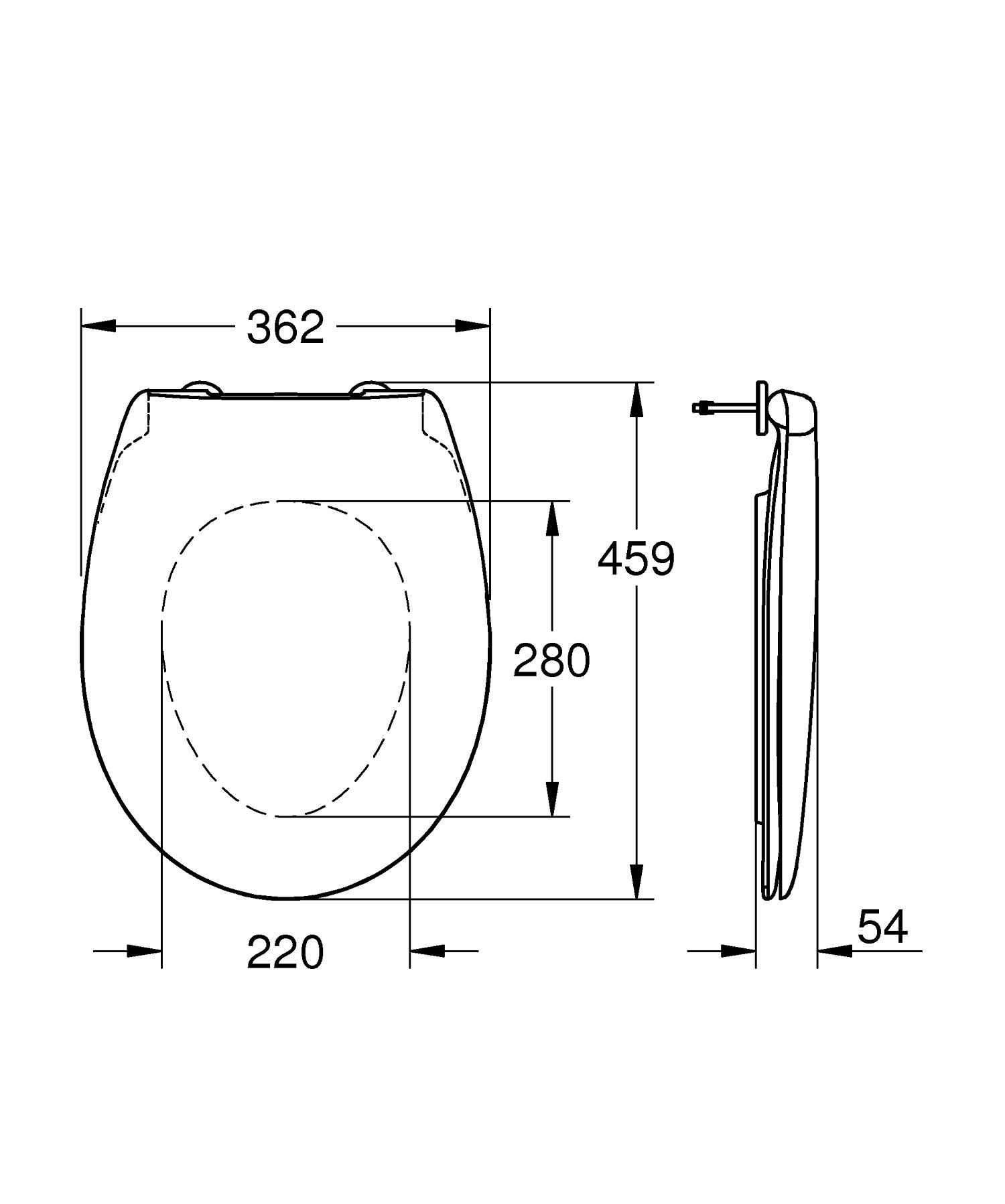 Grohe Bau Ceramic 39492000 sedile WC con coperchio sgancio rapido
