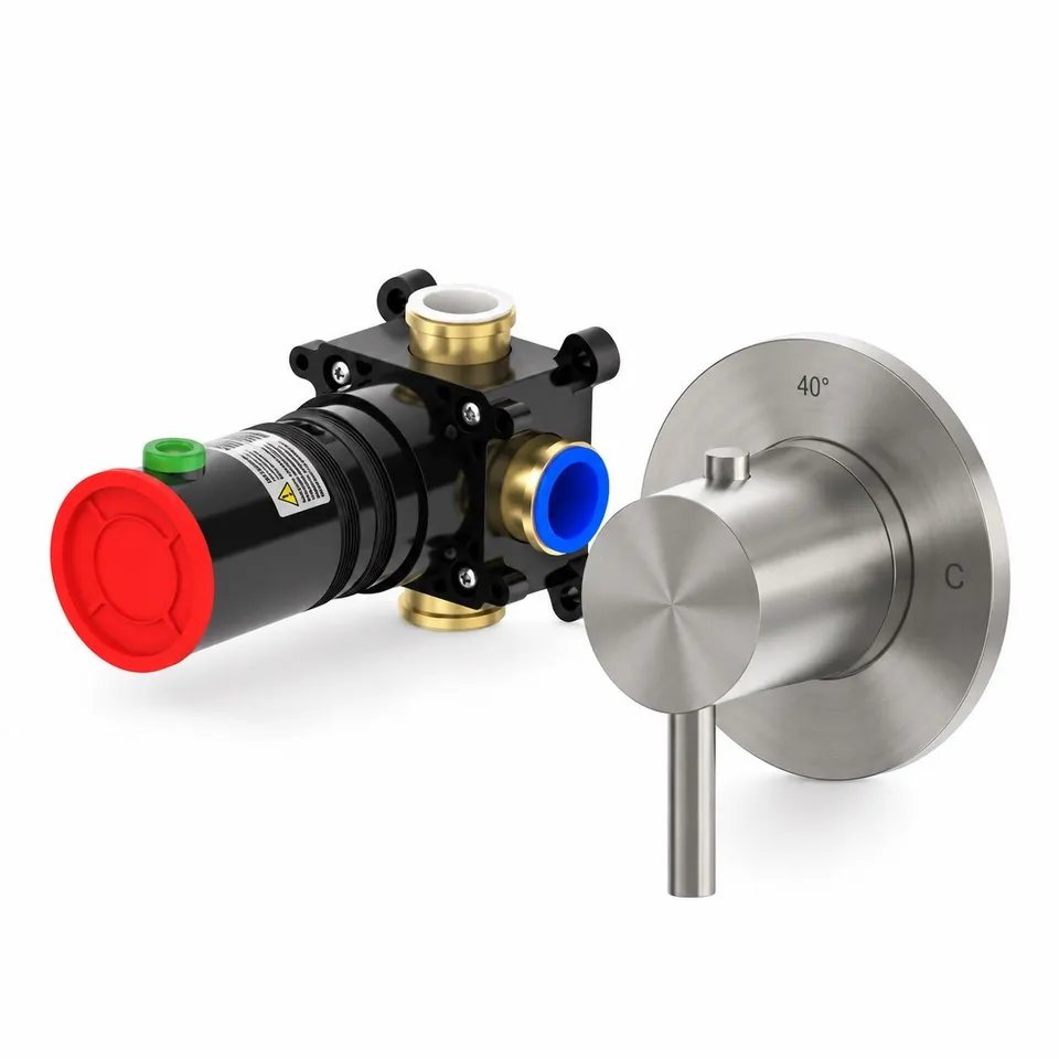 Sined Comando Miscelatore Muro Termostatico Inox miscelatore incasso inox