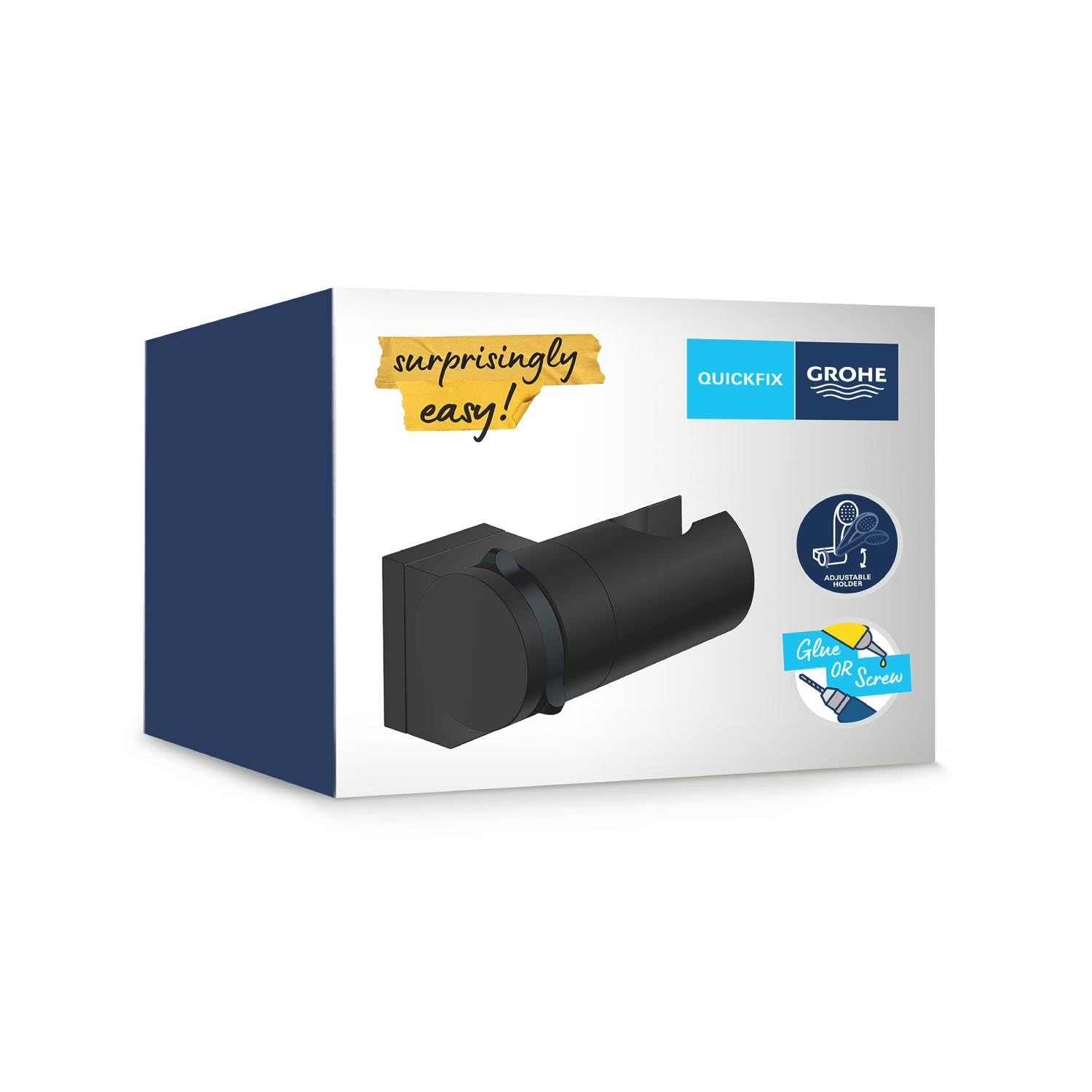 GROHE Vitalio Universal 261832431 portadoccia nero opaco metallo