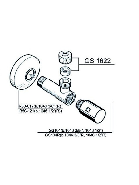 Schmiedl GS1046/15 Rubinetto a Squadra 1/2 da Incasso