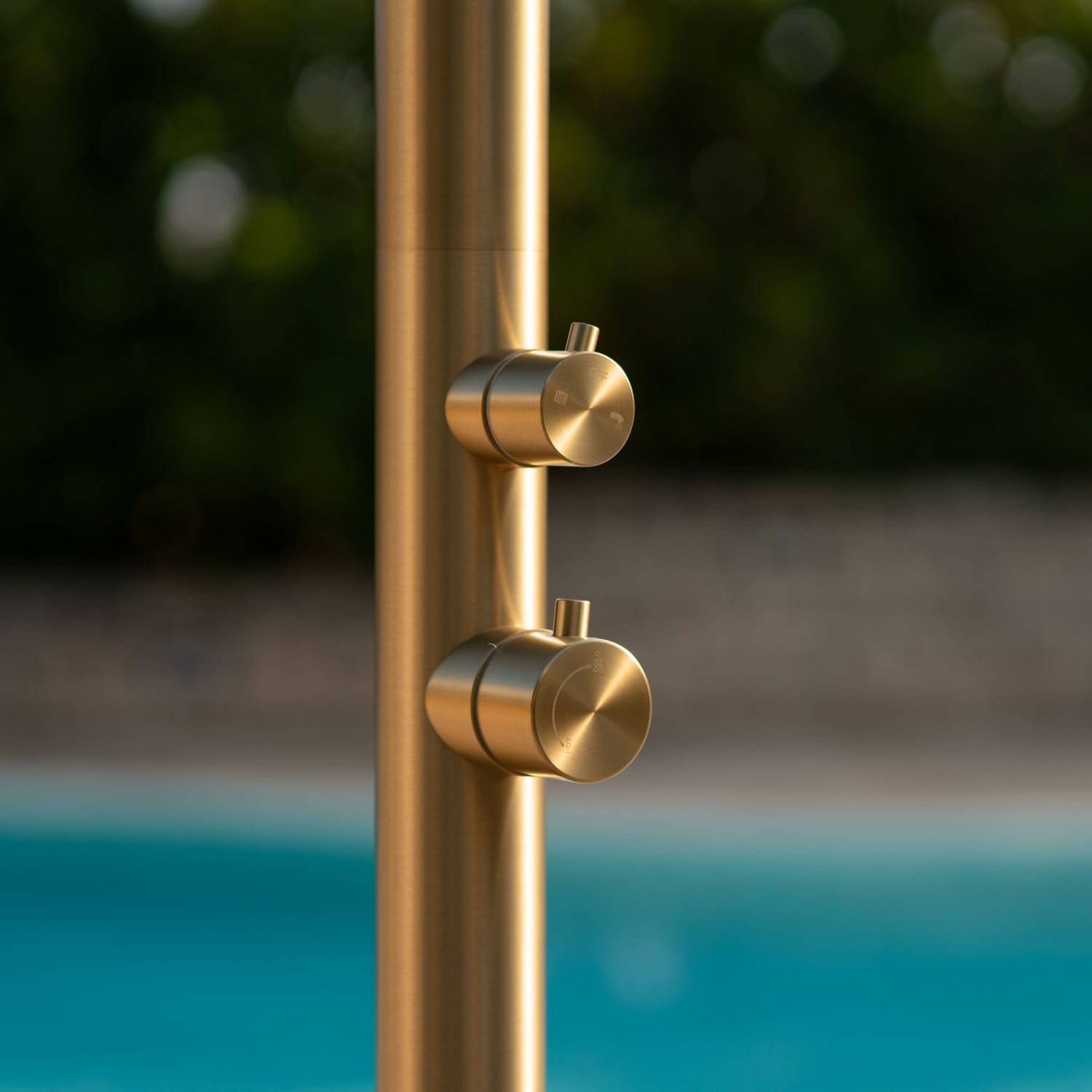 Sined Quartu doccia da esterno oro H 228 cm
