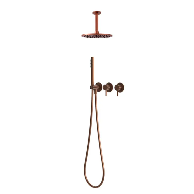 Sined Levante Corto 25 kit doccia a soffitto oro rosa