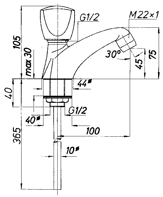 Schmiedl GS0700P miscelatore lavabo monoforo becco fisso