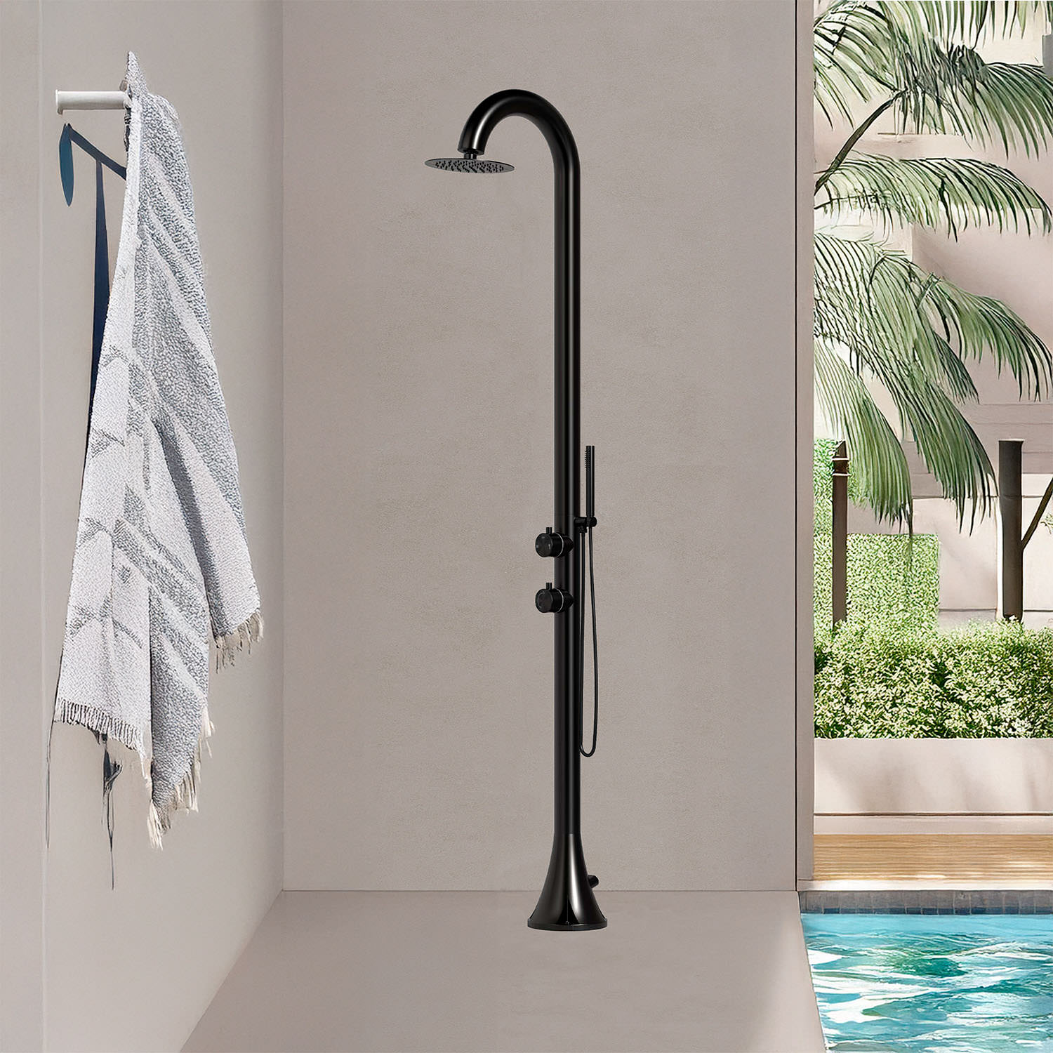 Sined Doccia Inox Luna D Nera doccia esterno miscelatore