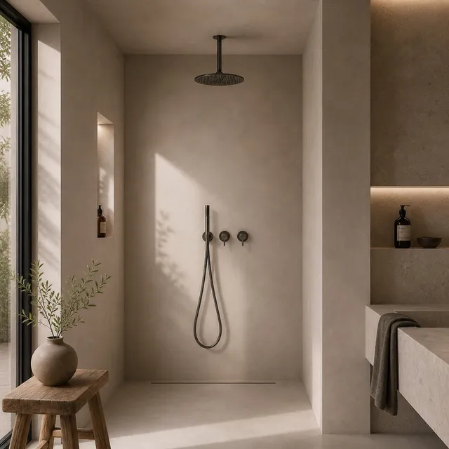 Sined kit doccia a soffitto 25 cm canna fucile acqua fredda