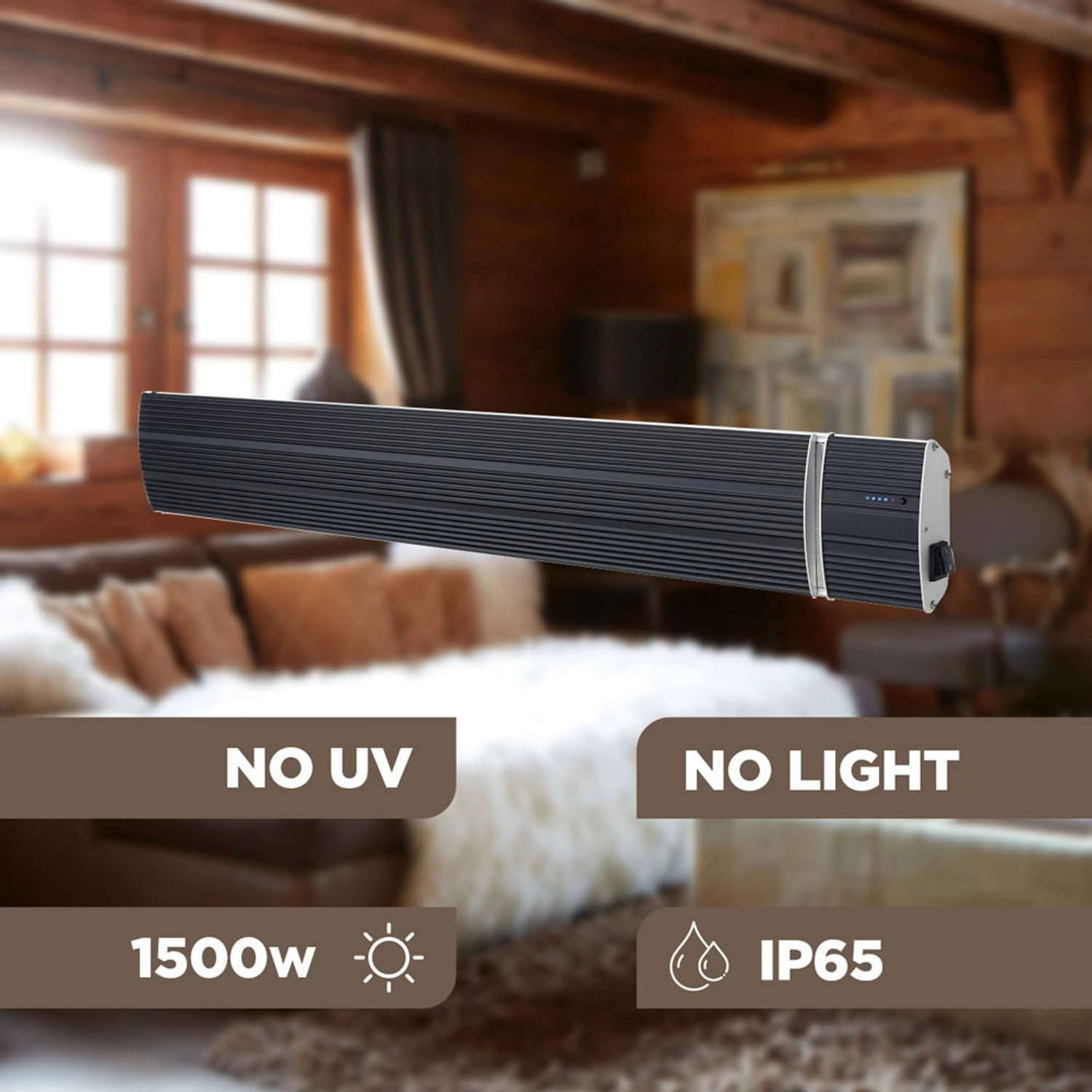 Sined Calore Nero stufa a infrarossi 1500W IP65
