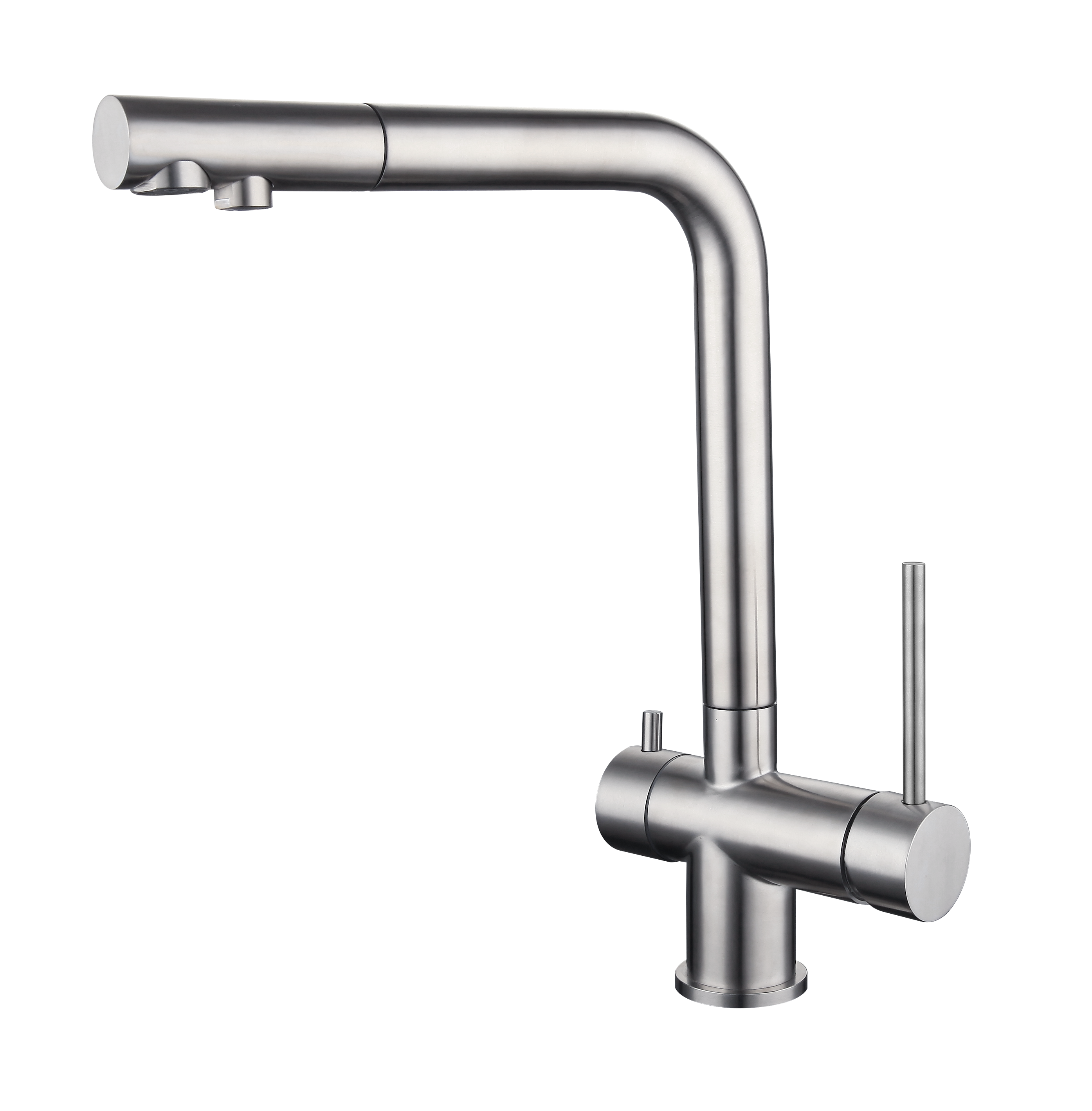 Tubico Kitchen River miscelatore cucina 3 vie canna dritta acciaio inox