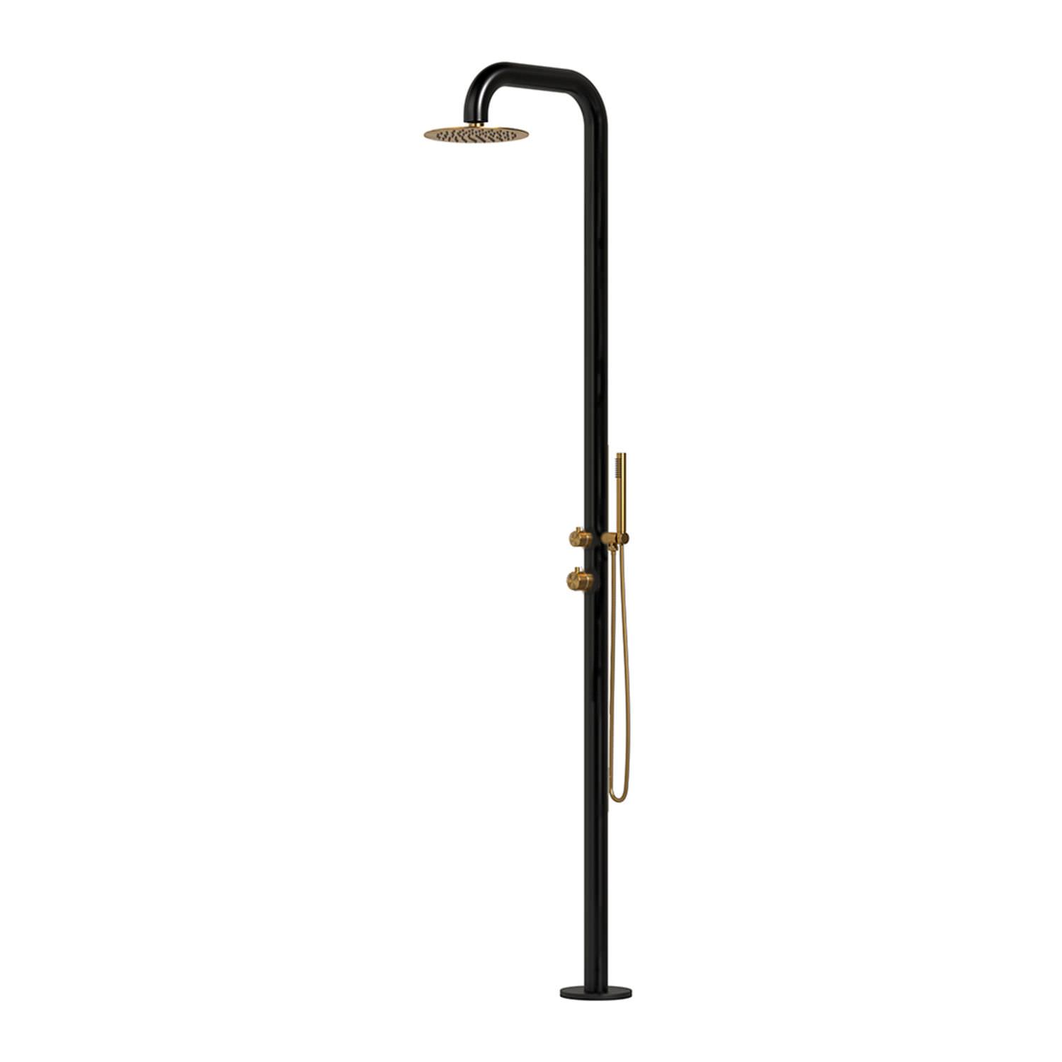 Sined Pula Duo Doccia Giardino nero oro acciaio 316L