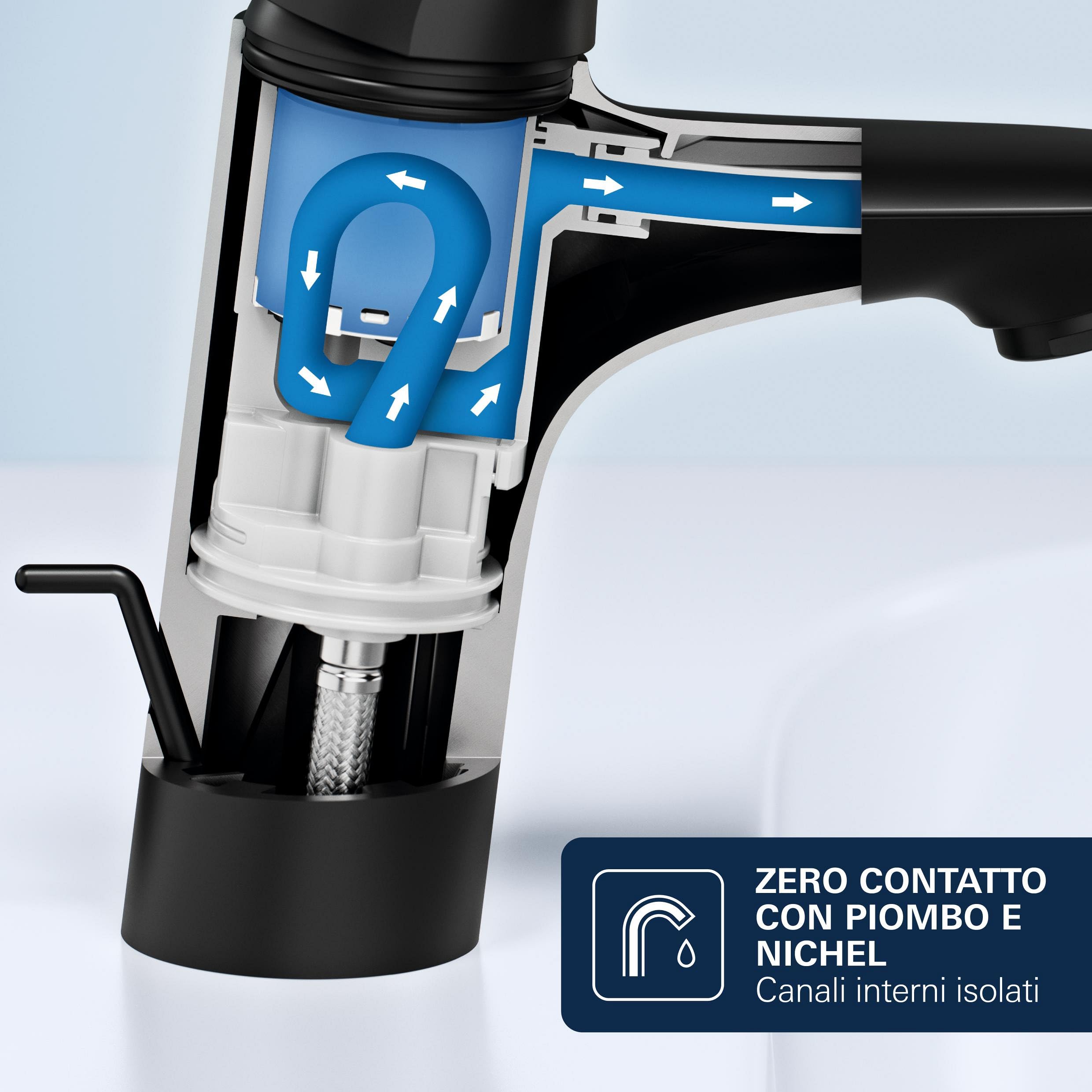 Grohe Start Edge Miscelatore Lavabo S Nero Opaco Push-Open
