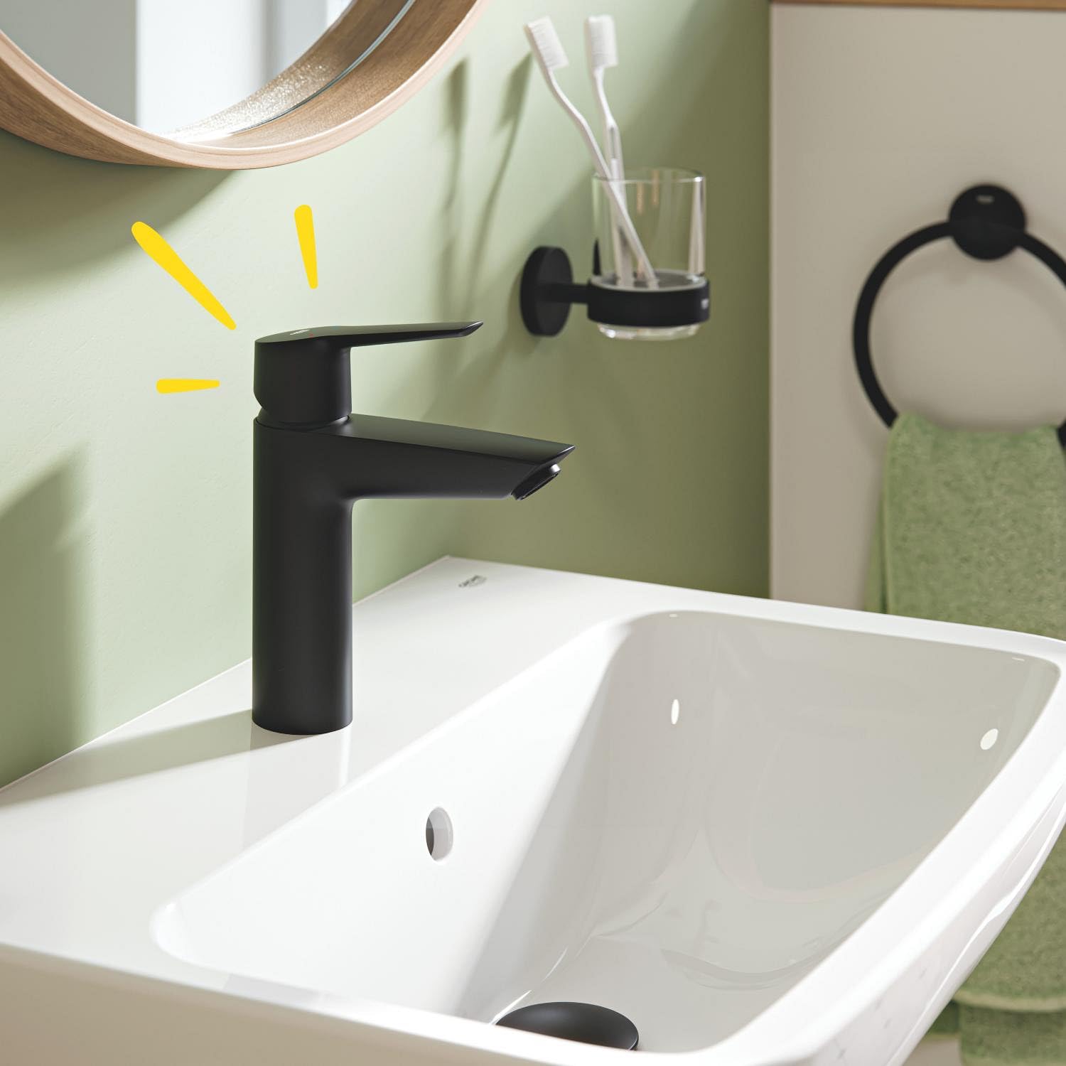Grohe Start 242042432 Miscelatore Lavabo Nero Opaco M 192 mm