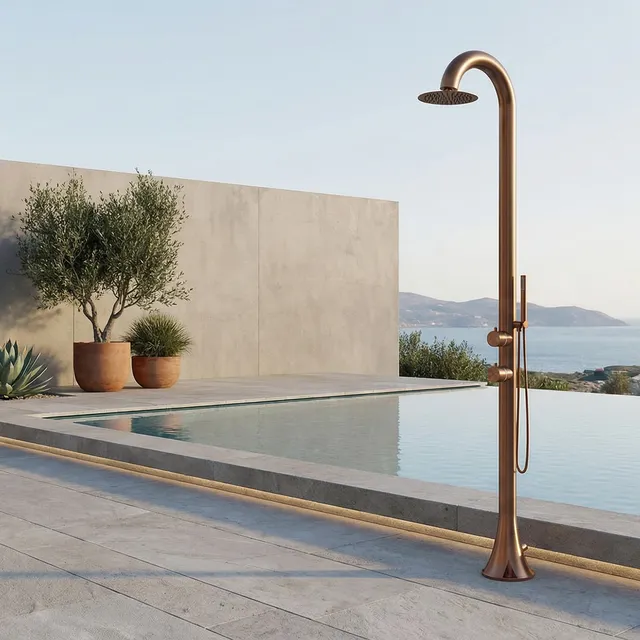 Sined Luna D colonna doccia inox oro rosa