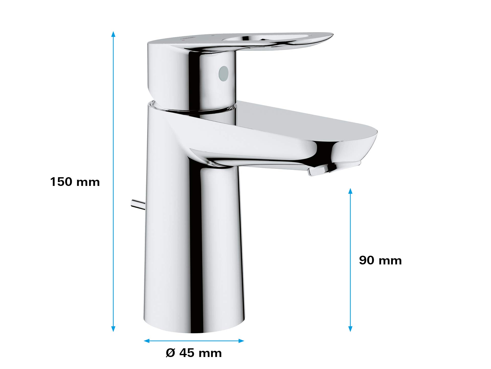 GROHE BauLoop 23335000 Miscelatore Lavabo con Scarico