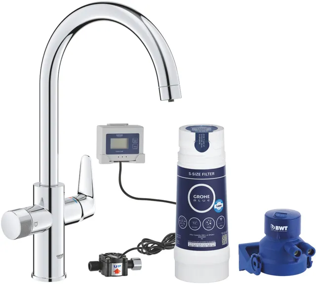 GROHE Blue Pure BauCurve miscelatore cucina filtrata cromo