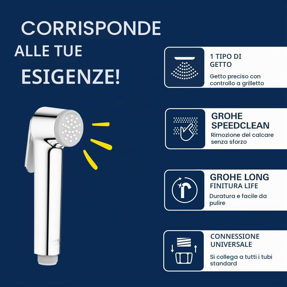 GROHE Tempesta 27512001 doccetta cromo anticalcare