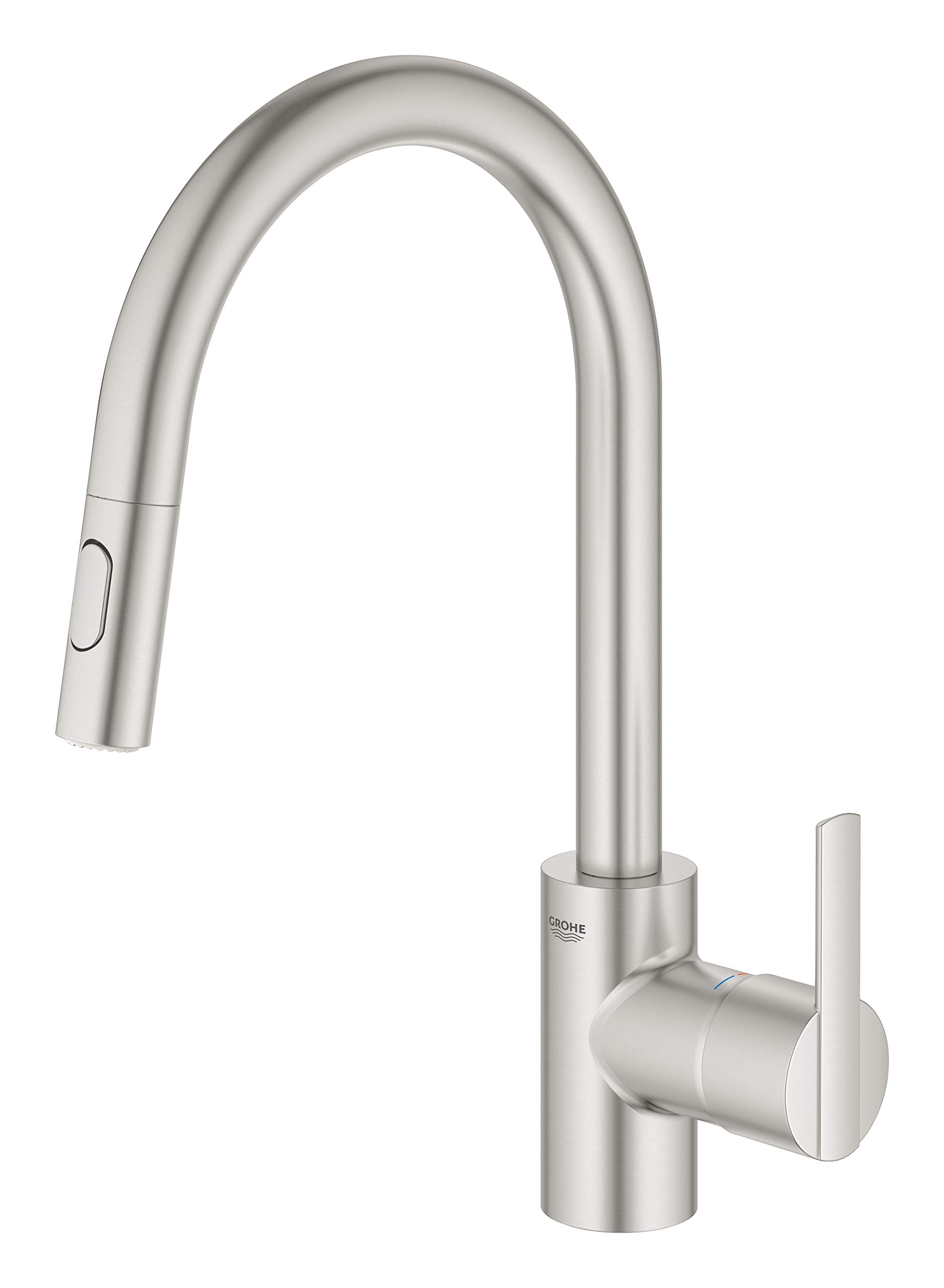 GROHE Feel 31486DC1 miscelatore cucina acciaio satinato bocca alta