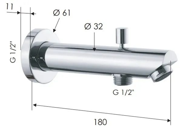 Schmiedl GS31589P rubinetto vasca a muro classico