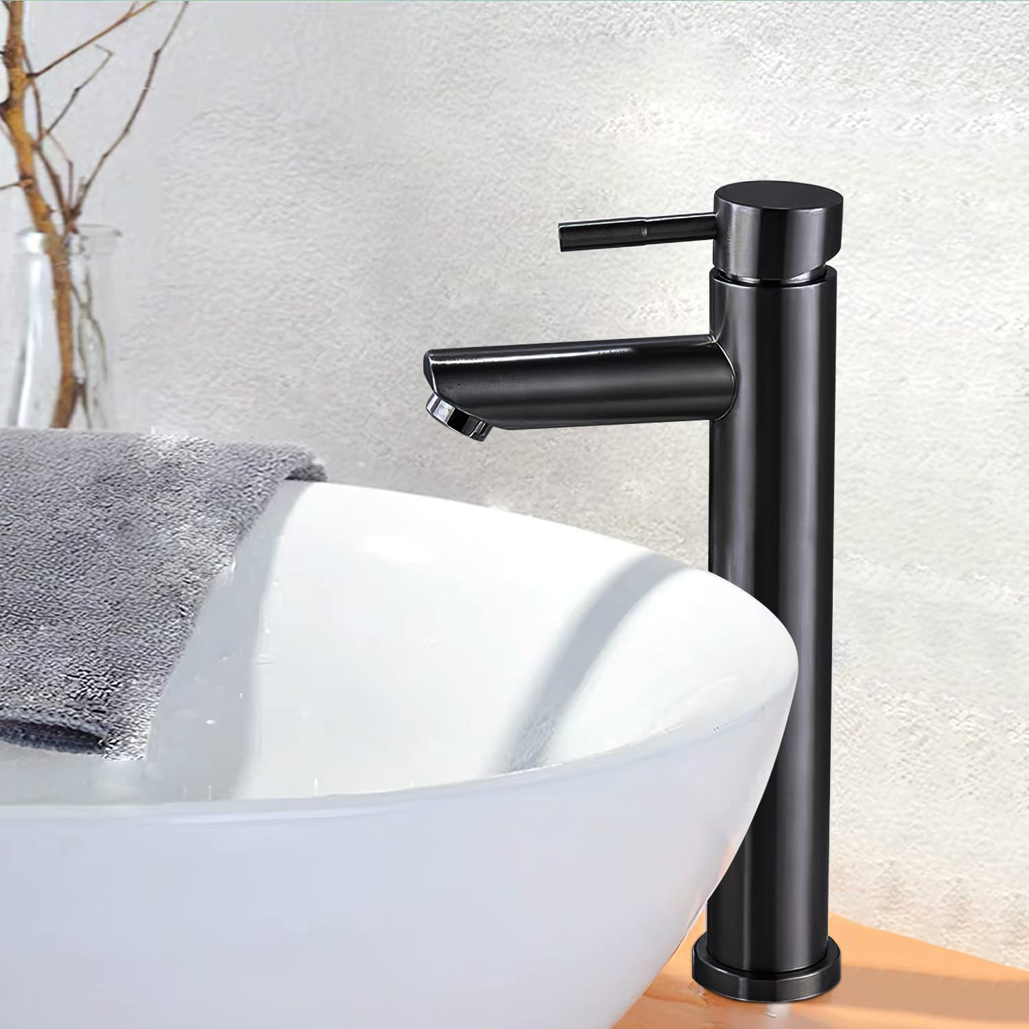 Solvex SP-10032-G miscelatore lavabo nichel spazzolato alto