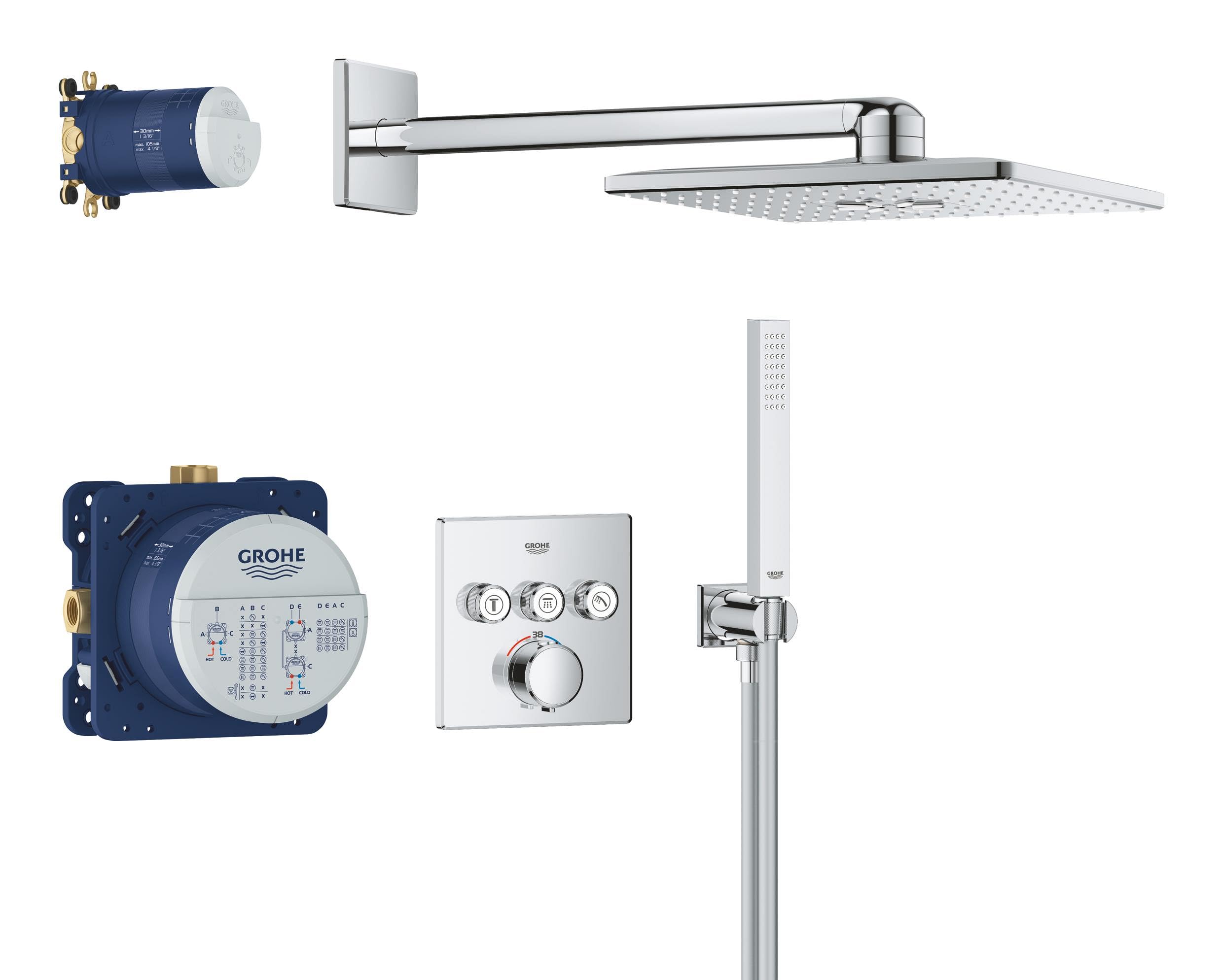 GROHE Precision SmartControl 34875000 sistema doccia 3 vie 310 cromo