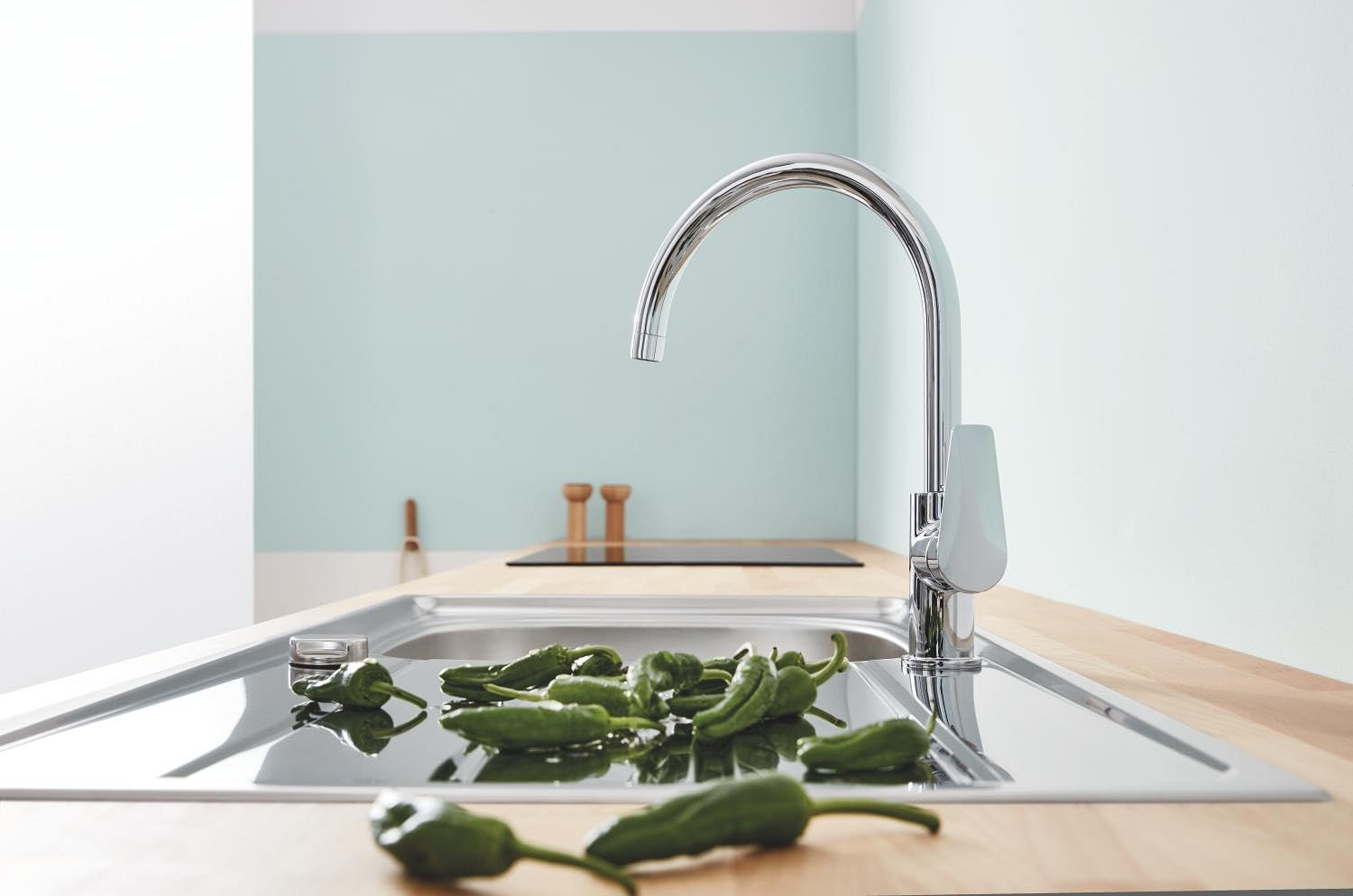 GROHE BauEdge Miscelatore Cucina Bocca Alta Cromo