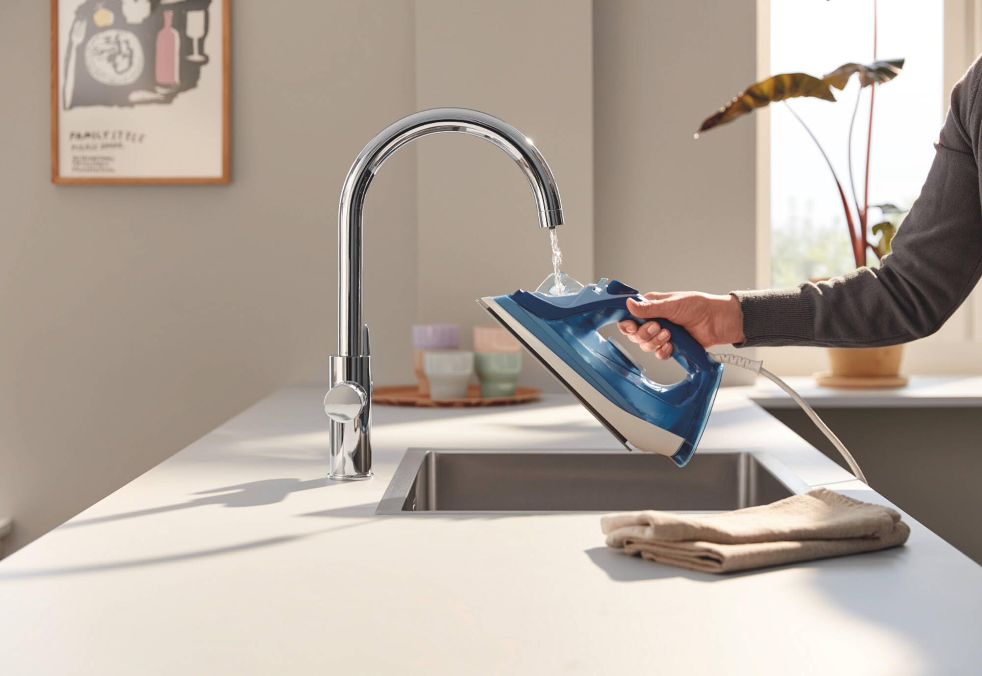 GROHE Blue Pure BauCurve miscelatore cucina filtrata cromo