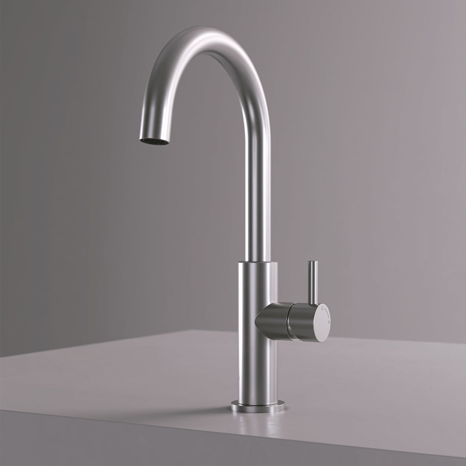 Sined Levante Alto Inox miscelatore cucina 32 cm